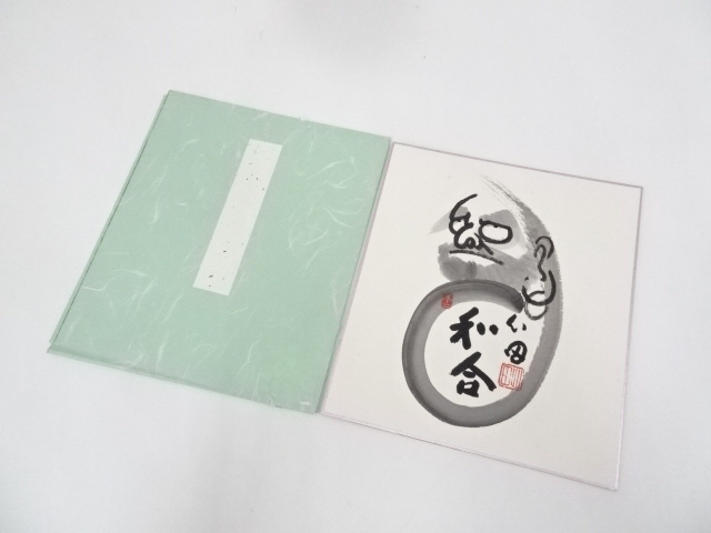 JAPANESE ART / HAND PAINTED SHIKISHI / DARUMA